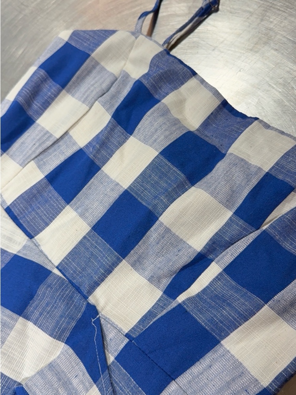 Altar'd State Blue and White Gingham Mini Dress - Picture 2 of 5